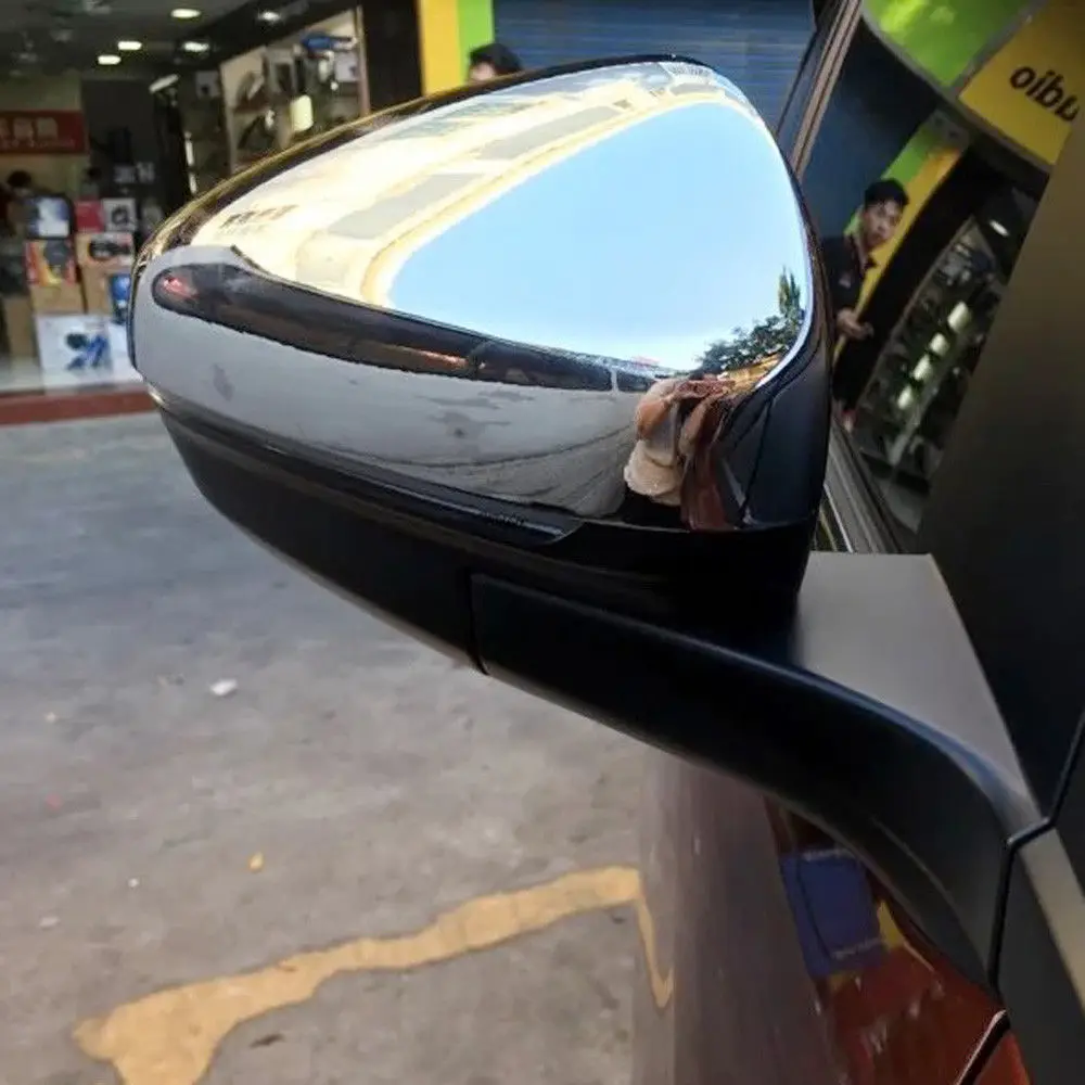 2 шт./компл. хромированные чехлы на дверные зеркала заднего вида из АБС пластика