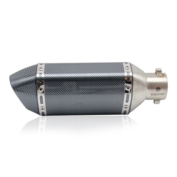 ZSDTRP 38-51 мм Универсальный мотоцикл Akrapovic выхлопная Модифицированная труба глушителя скольжения на маленький шестиугольный мотоцикл выхлопные трубы - Цвет: C