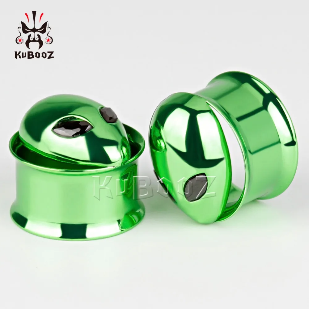 KUBOOZ винтовые беруши для туннельного пирсинга кольцевые калибры медь Алиса из нержавеющей стали ювелирные изделия для тела серьги модный подарок 2 шт 0G 00G