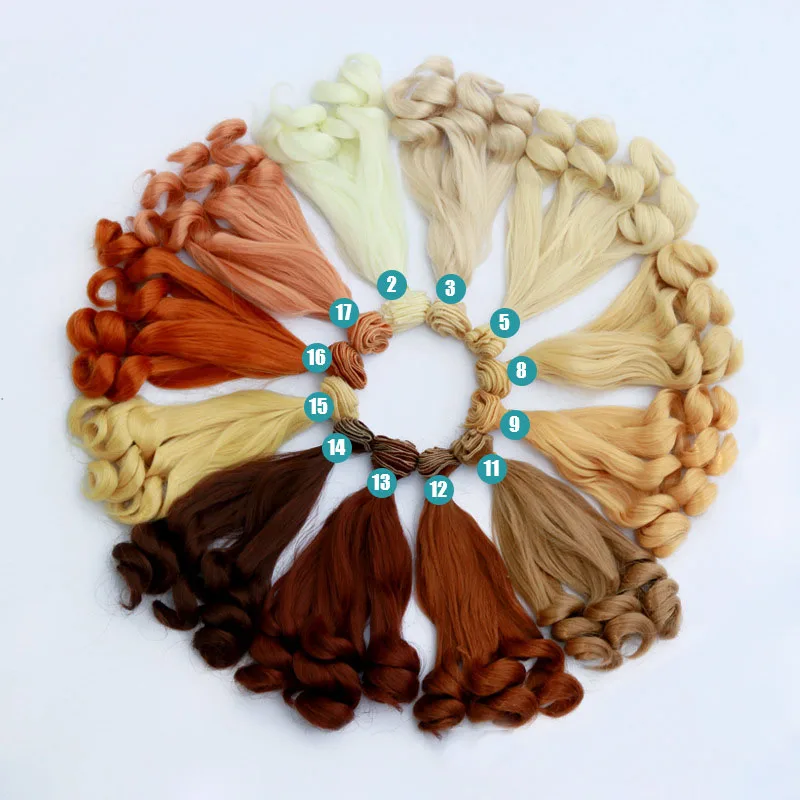1 шт. 26 цветов аксессуары для русской куклы сделай сам парик волосы BJD вьющиеся