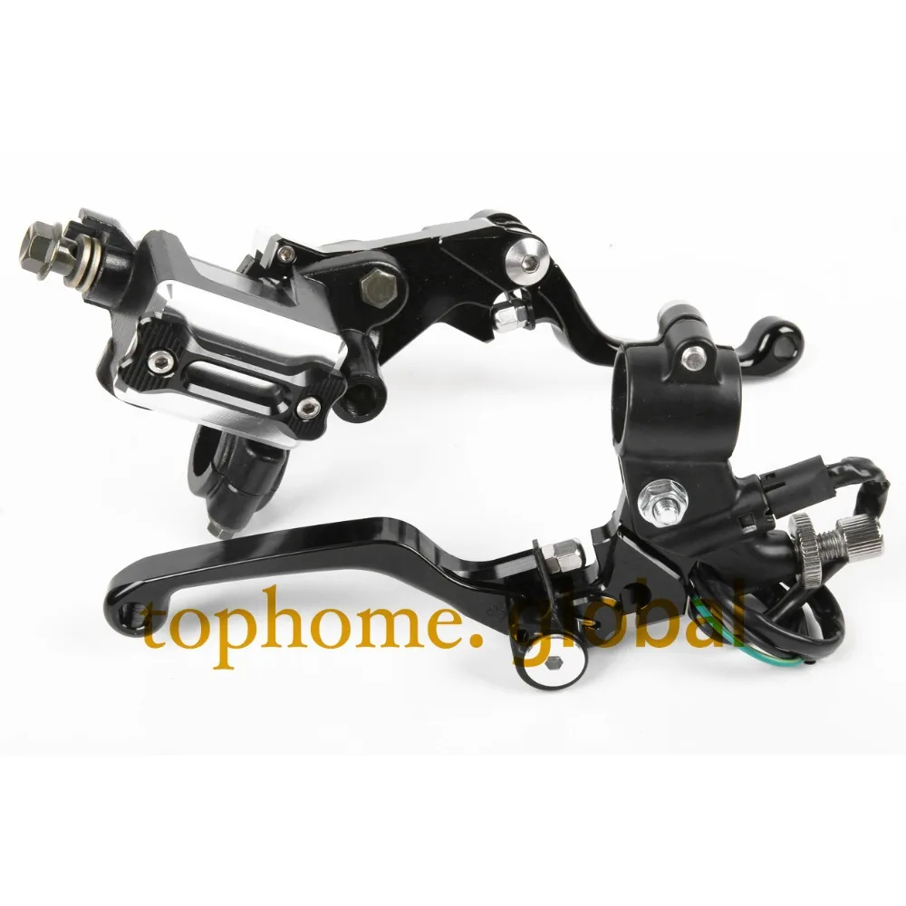 

New 7/8" CNC Brake Master Cylinder Pressure Switch Reservoir Levers Dirt Pit Bike Set For SUZUKI RM125/250 1996 1997 1998-2003