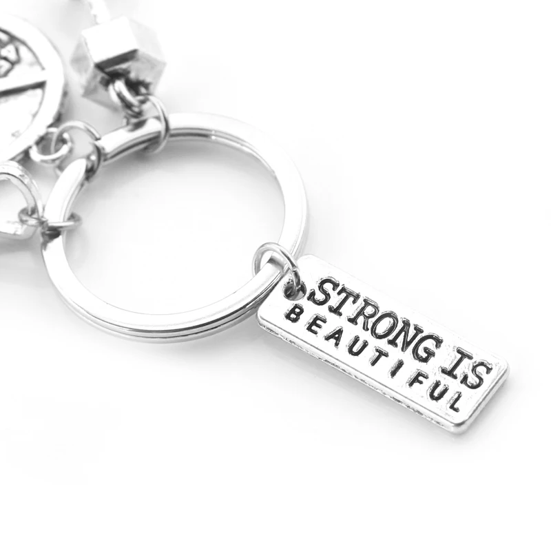 Фитнес подарки для поклонников гири штанги подвеска в виде гантели брелок Strong is