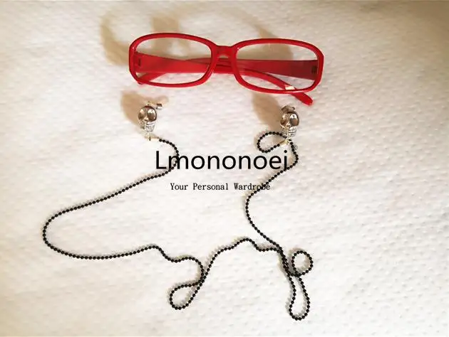 Черные очки Butler Grell Sutcliff Red Skull Chain Аксессуары для косплея |