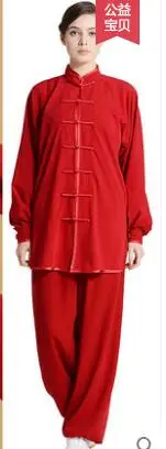 Long Sleeve Wine Red Тай-чи одежды хлопок шелковые женские весенние ушу кунг-фу одежда Мужской Борьба Униформа осуществлять Производительность одежда - Цвет: Long Sleeve Wine Red