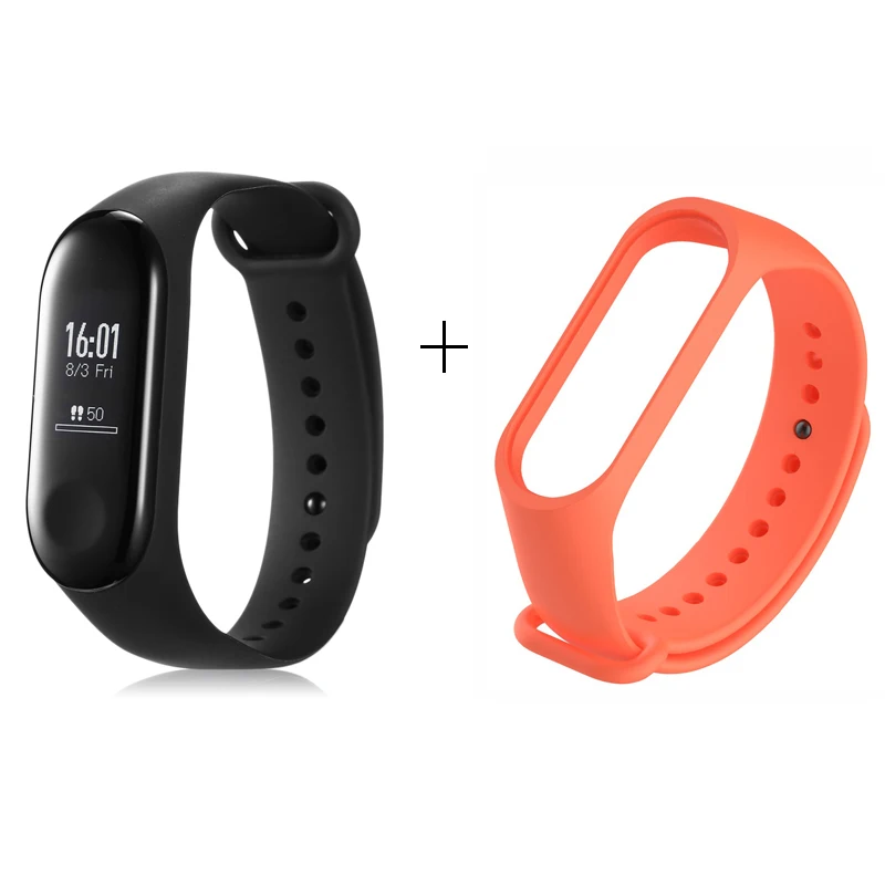 orange Xiaomi mi группа 3 смарт-трекер Braceletd 5ATM водостойкий BT 4,1 пульсометр OLED сенсорный экран mi Band 3 Смарт-часы - Цвет: orange