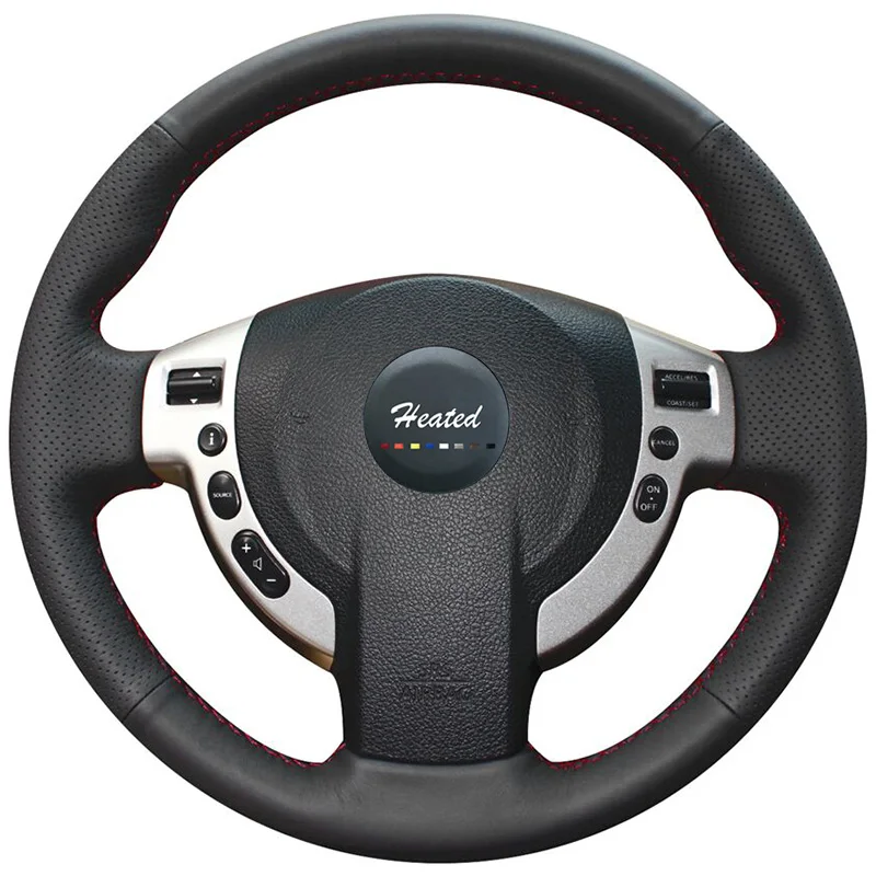 Наппа кожаный чехол на руль для Nissan QASHQAI X-Trail NV200 Rogue для nissan qashqai x-trail Оплетка на руль
