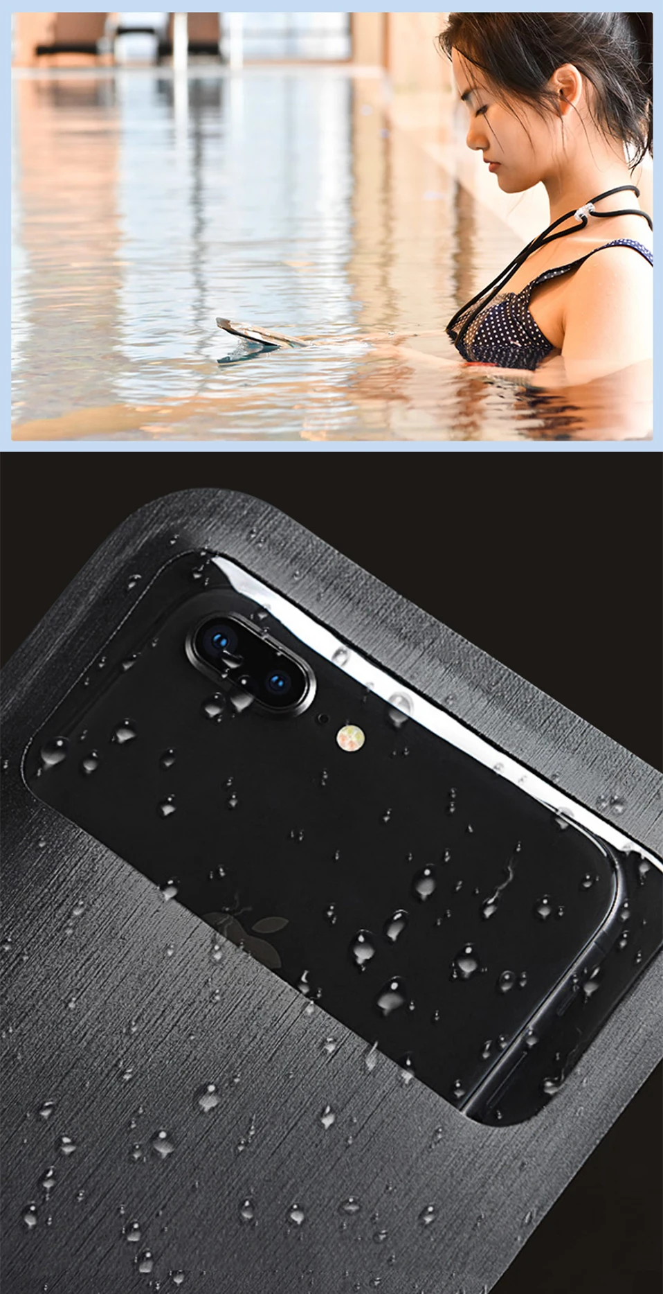 Xiaomi Mijia плавательный Водонепроницаемый сухость Чехол-сумка для подводного плавания рафтинга герметичный чехол защитный чехол-сумка для мобильного телефона с ремешком мембрана Чехол для мобильного телефона