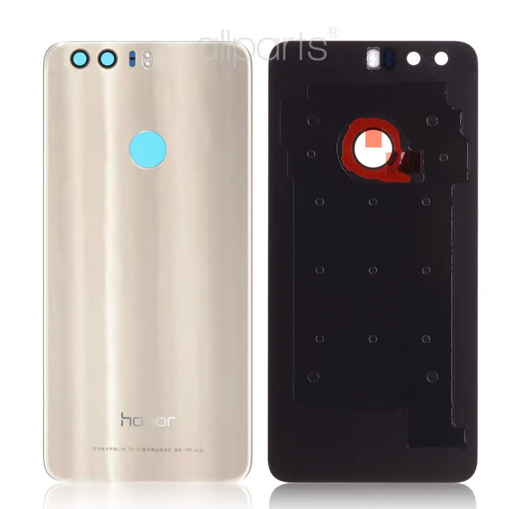 Оригинальная задняя панель корпуса для huawei Honor 8, задняя крышка, стекло, батарея, дверь мобильного телефона, запасные части - Цвет: Gold