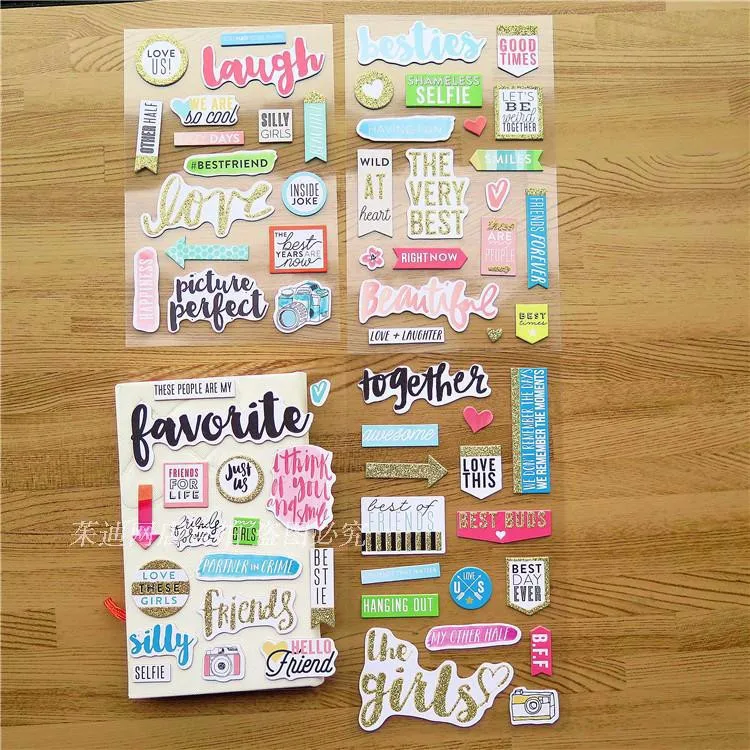 YPP ремесло мои друзья 3D высечки самоклеющиеся наклейки для скрапбукинга