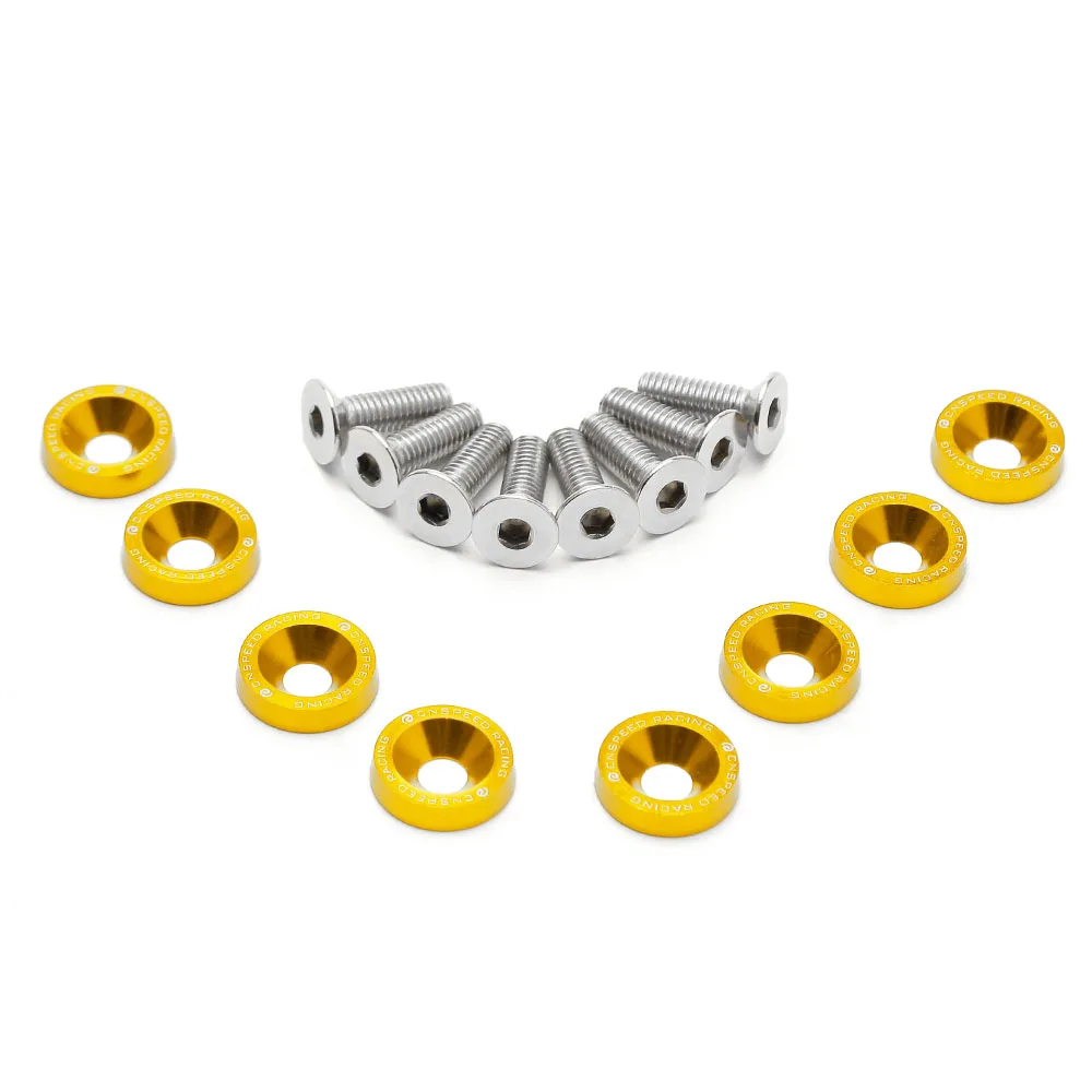 CNSPEED алюминиевые шайбы и болты для крыла автомобиля 6 мм Honda Civic Integra RSX EK EG DC|Гайки