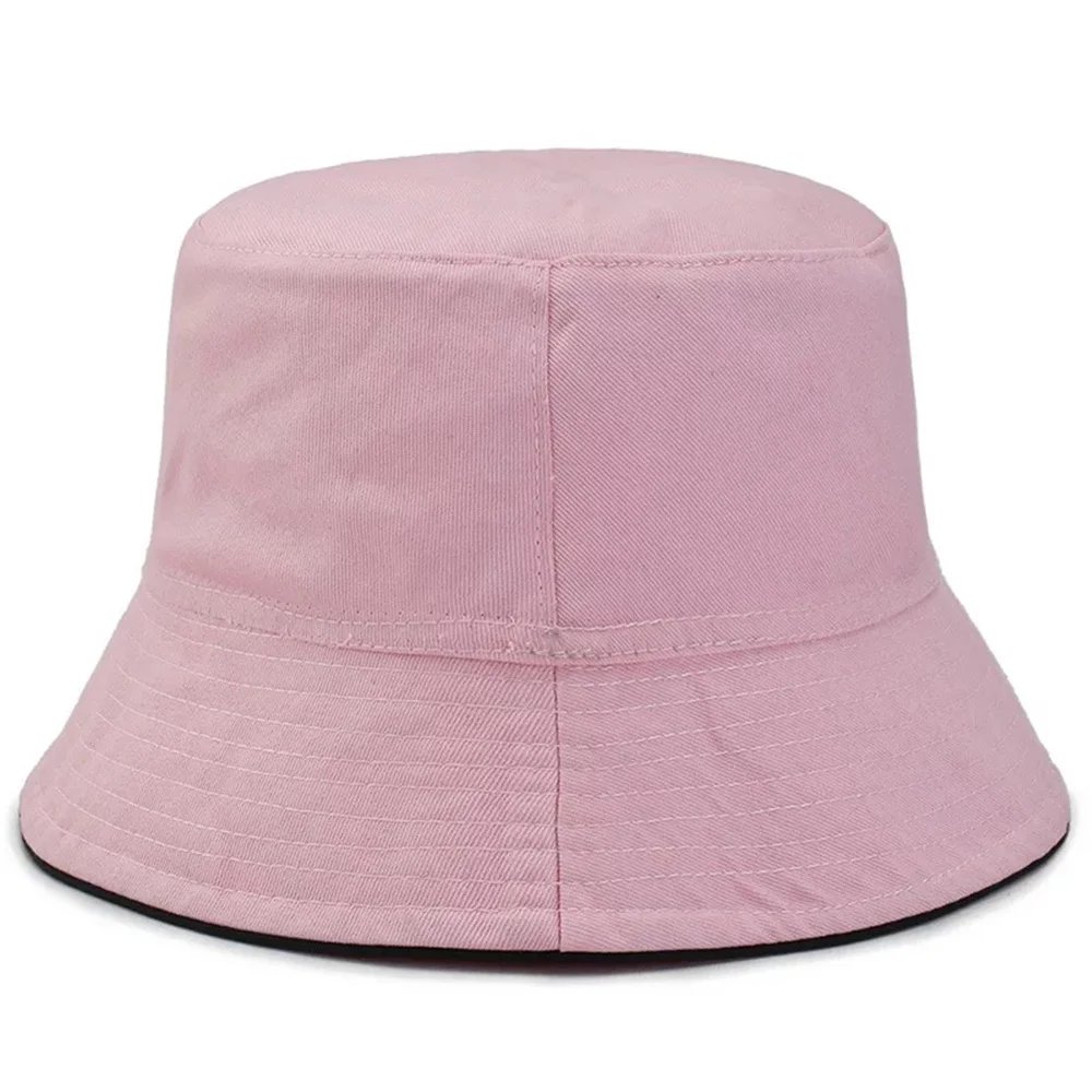pink TOHUIYAN,, простые однотонные Панамы, для мужчин и женщин, летние, Chapeu Feminino, хлопок, защита от солнца, Bob, кепка, удобные, рыбацкие Панамы - Цвет: pink