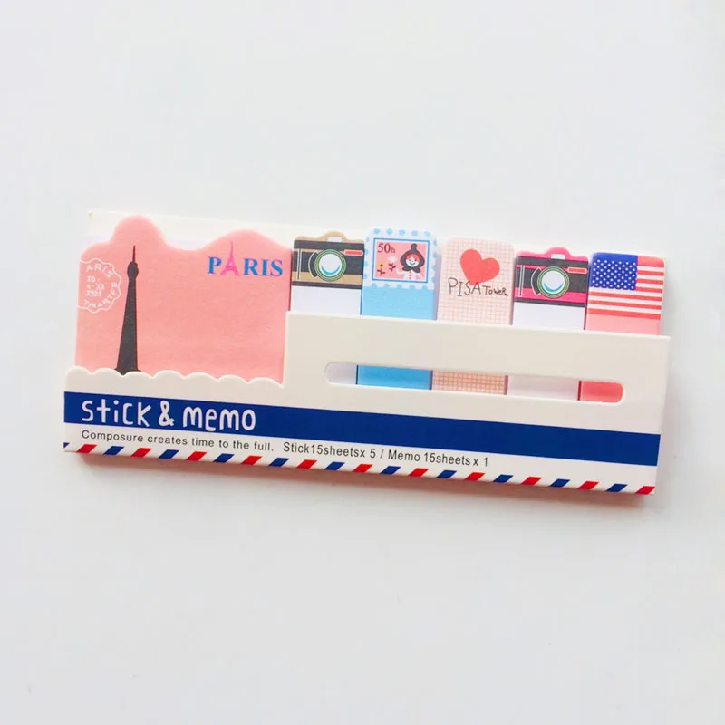 style 1 90 листов, Kawaii, я люблю Лондон, Париж, стиль путешествий, липкий блокнот для заметок, блокнот, наклейка, Закладка, этикетка - Цвет: style 1