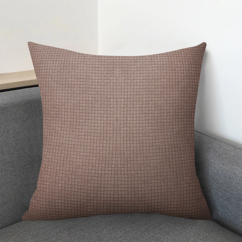 Однотонная Подушка водонепроницаемый чехол в клетку с принтом наволочка для