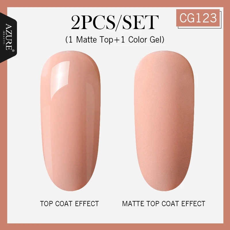 CG123 Matte Top Coat Лазурная красота матовое верхнее покрытие Гель-лак для ногтей Набор DIY матовый эффект Led Гель-лак для ногтей наборы Полупостоянный УФ-гель для ногтей - Цвет: CG123 Matte Top Coat