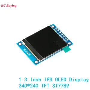 Модуль светодиодного дисплея IPS 1,3 дюйма 1,3 дюйма 240*240 RGB TFT для Arduino, плата для ЖК светодиодный на DIY ST7789, 7-контактный 4-проводной электронный