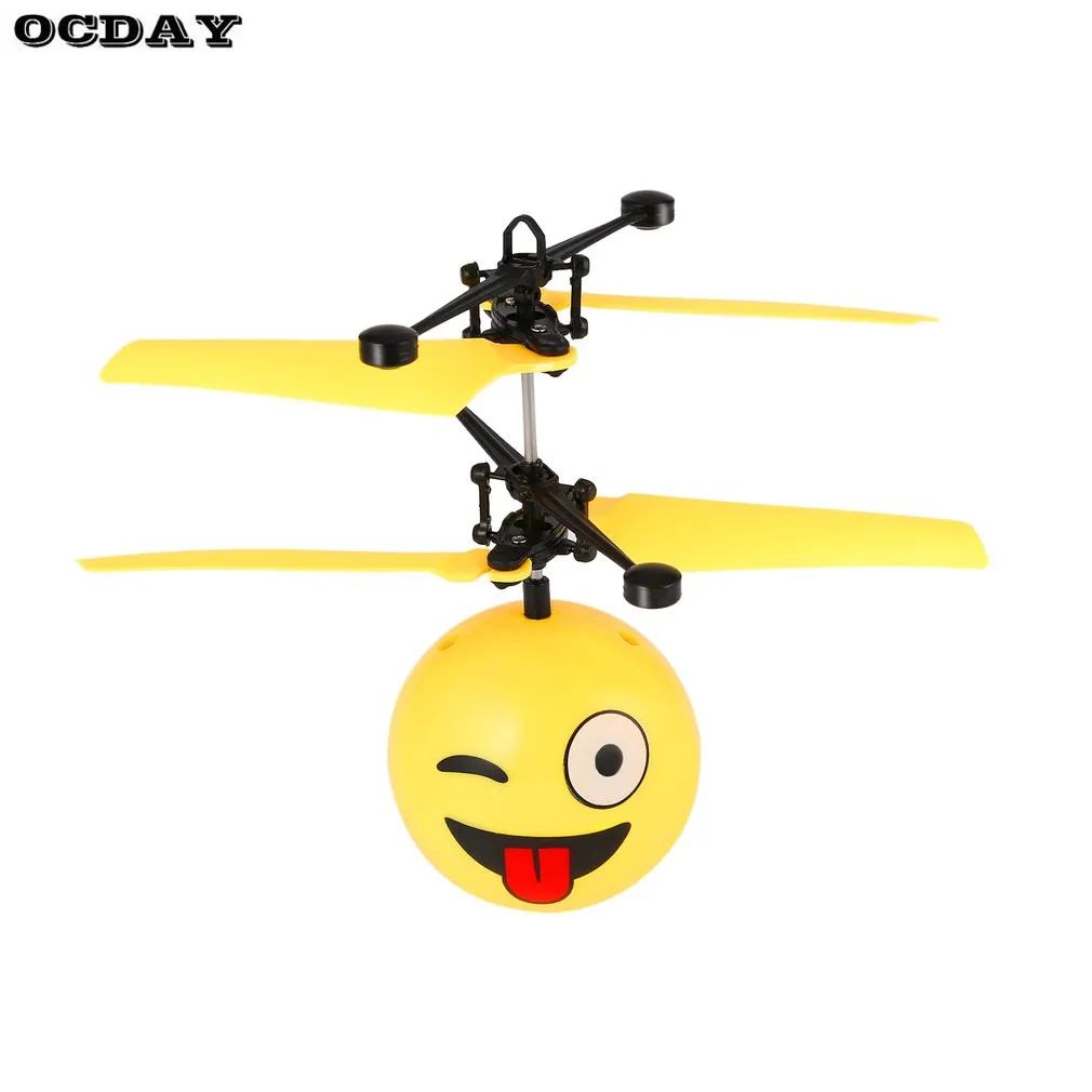 OCDAY Цветной СВЕТОДИОДНЫЙ мигающий инфракрасный индукционный вертолет летающий