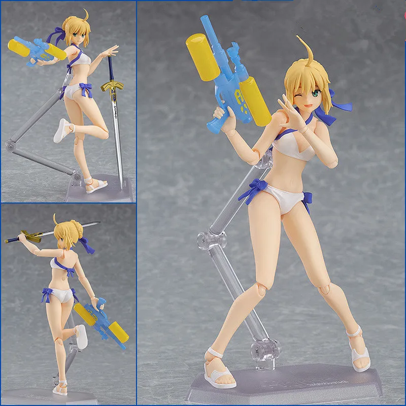 Fate/Grand Order фигурка саблей купальник Figma EX-041 ПВХ фигурка игрушка Аниме игра Fate GO Saber Сексуальная Коллекционная модель куклы
