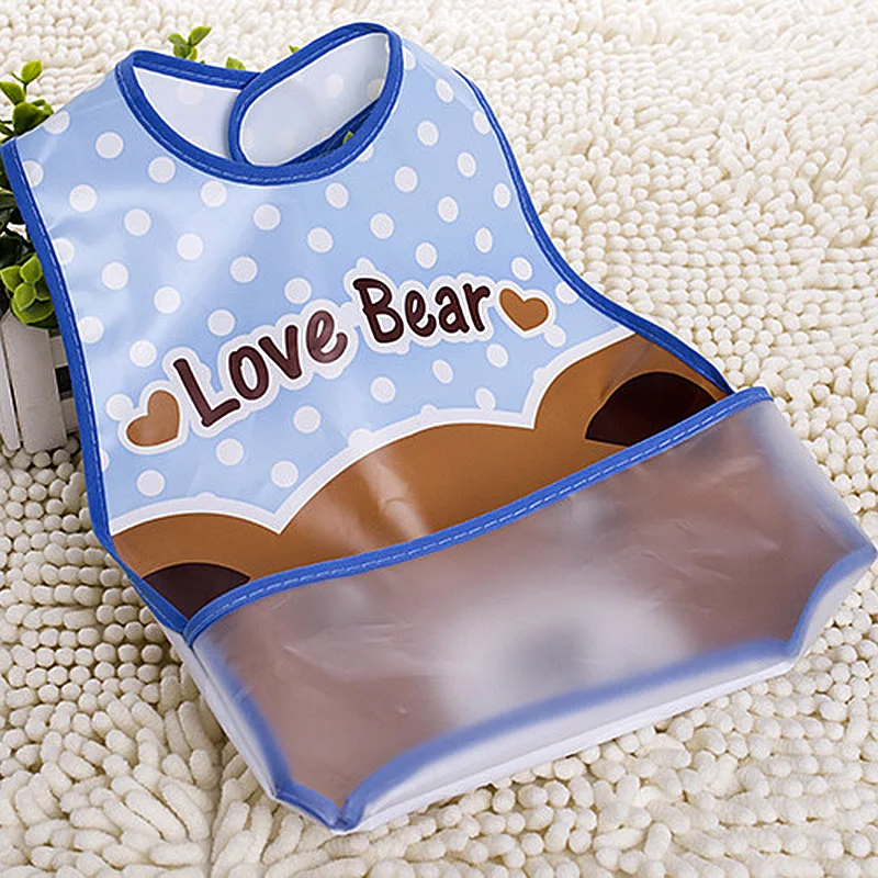 Регулируемые детские слюнявчики из пластика EVA, водонепроницаемые, с обеденным рисунком, детский фартук, аксессуар.