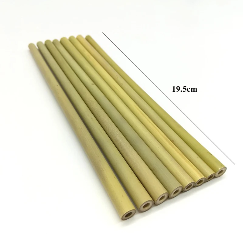12Pcs Organic Bamboo Straws Set Eco Reusable Drinking Staw Natural Biodegradable Party Drink Accessories Drop Shipping | Дом и сад