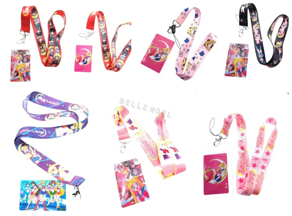 1 шт мультфильм Сейлор Мун шеи ремни ремешки мобильный телефон удостоверение