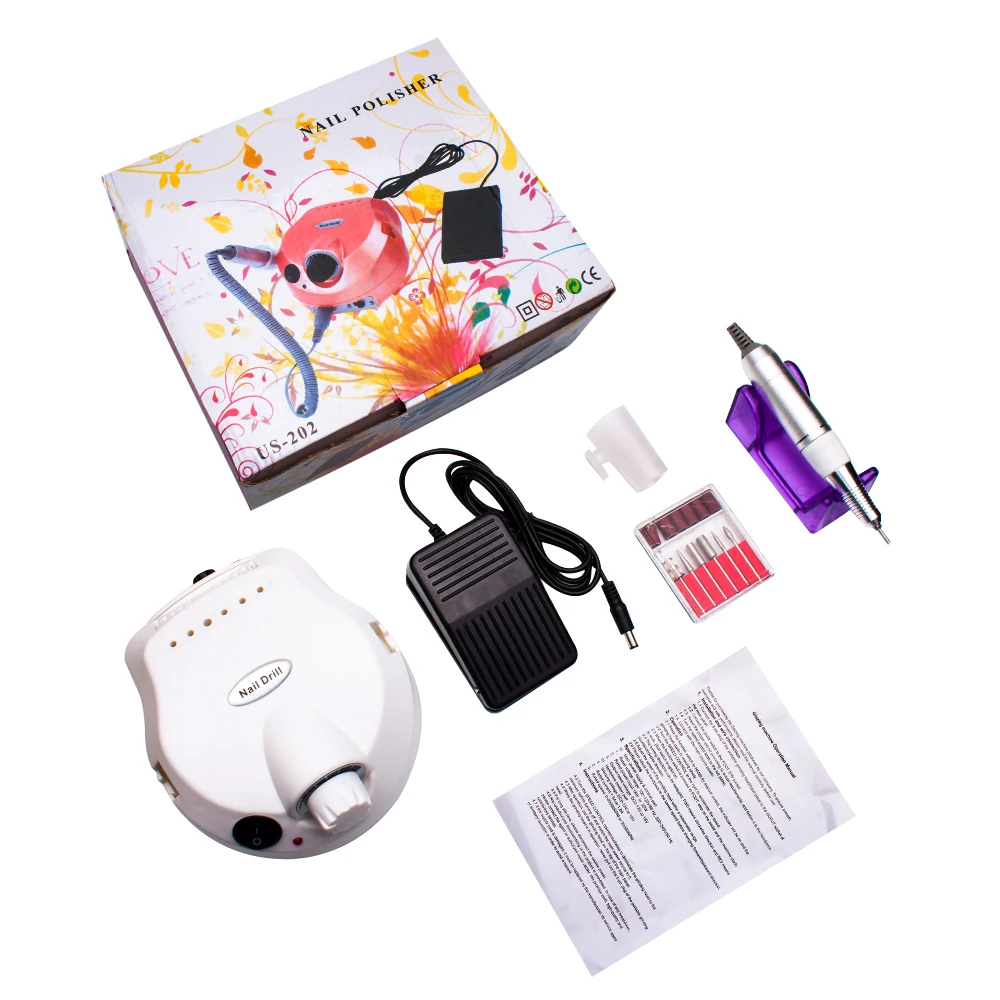 Ladymisty 30000RPM Electric Nail Drill Machine Art Equipment Manicure Kit File Bit Sanding Bands Accessory Tools | Красота и здоровье