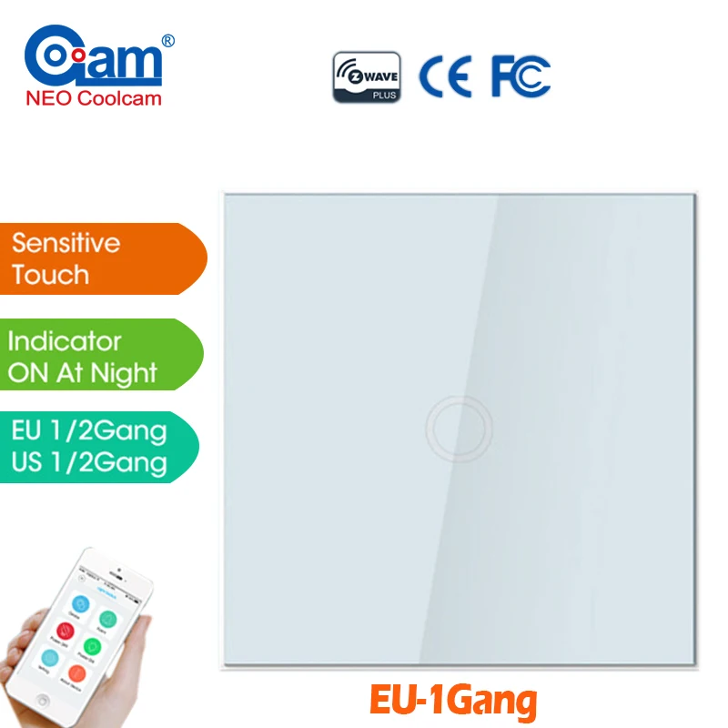 НЕО Coolcam nas sc01ze Z Wave плюс 1ch ЕС настенный выключатель света домашней автоматизации
