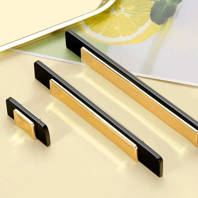 Современные дверные ручки и для кухонного шкафа металлические фурнитура черного