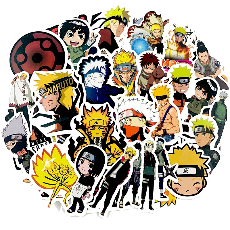 Новые 50 шт. японские анимационные классические стикеры NARUTO для скейтборда гитары мотоцикла Игрушка багаж DIY граффити наклейки