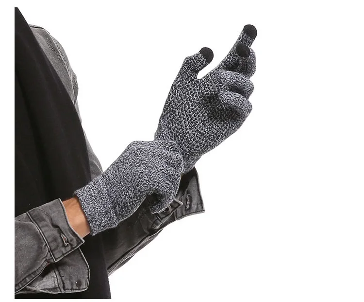 Для мужчин женщин Экран Touch Бесплатная Вязание Прихватки для мангала плюс бархат