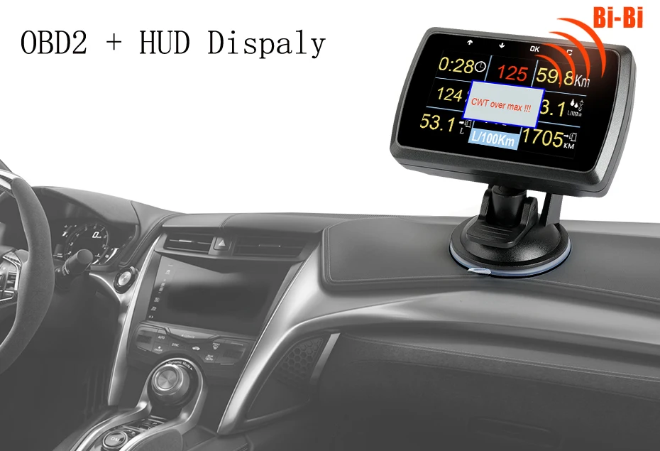 Ancel A501 HUD Дисплей OBD2 бортовой компьютер для автомобиля расход топлива измеритель температуры Спидометр OBD2 HUD Дисплей
