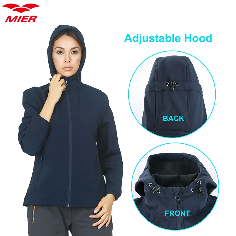 Женская ветрозащитная мягкая куртка с капюшоном теплая на флисовой подкладке