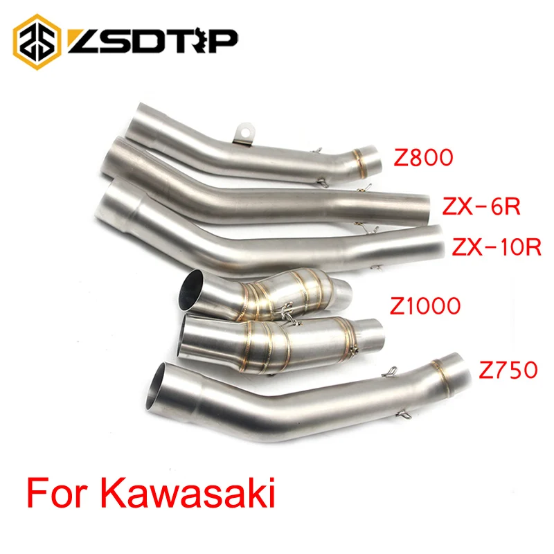 

ZSDTRP Motorcycle Middle Exhaust Pipe Connect Muffler For Kawasaki Z750 07-12 Z800 13-16 Z1000 10-16 ZX6R 09-14 ZX10R 08-16
