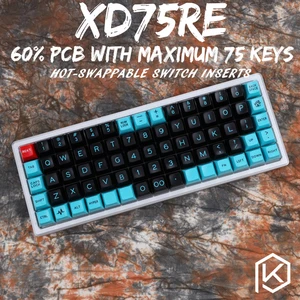 Механическая клавиатура xd75re, xd75am, xd75, 75 клавиш, подсветка RGB, печатная плата GH60 60%, программированный переключатель gh60