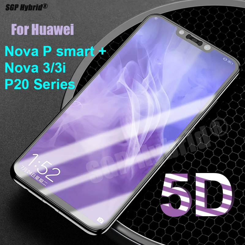 5D Защитное стекло для huawei p smart plus Huawei Nova 3 3i Защитная пленка p20 lite защита экрана
