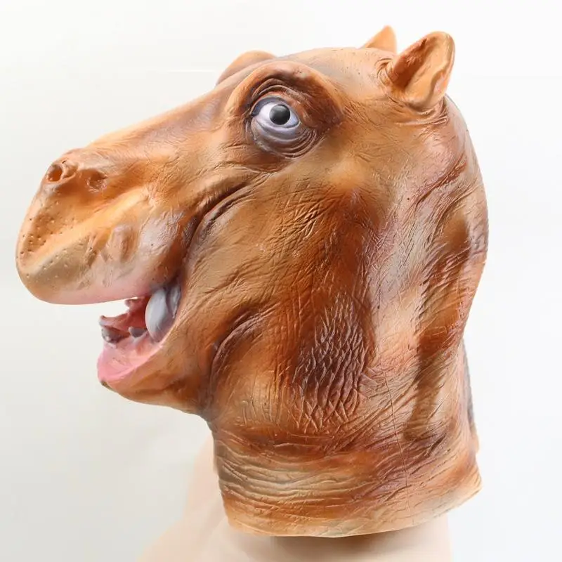 Маска Из Латекса для головы бегемота маска взрослых с полным лицом дышащая