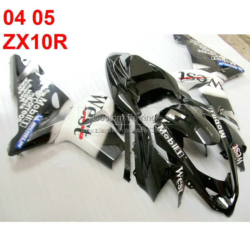 Для Kawasaki Ninja ZX10R 2005 2004 ABS пластиковая наклейка 05 04 комплект обтекателей SF107|Полные