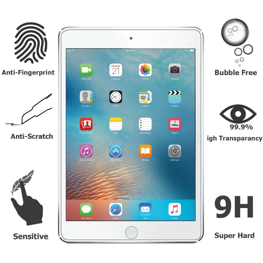 9H Премиум Защита экрана для iPad Air 2 Pro 9,7 закаленное стекло для iPad Pro 10,5 Защита экрана для iPad mini 1234