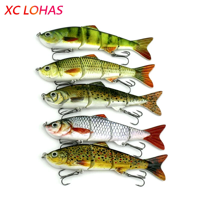 Новый 4 сегментов Рыбалка заманить соединенных Рыболовные приманки жизнь как