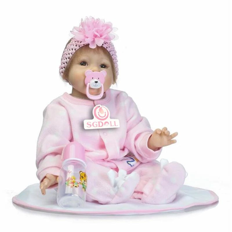 55 см/22 &quotReborn малыша Куклы ручной работы реалистичные силиконовые виниловые