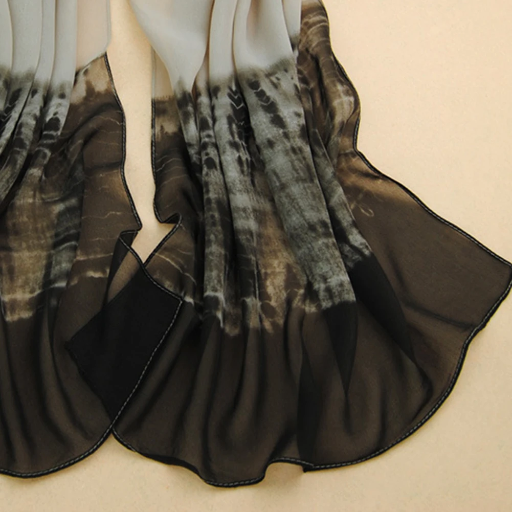 Женский модный дышащий шифоновый жоржетный шарф длинный аксессуар для