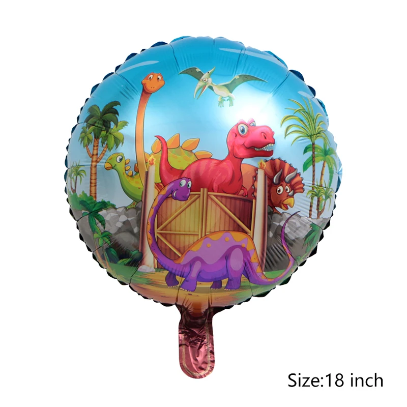 18inch-red Jungle День рождения украшения детский плакат сафари джунгли вечерние баннер животных Динозавр Праздничная гирлянда из бумаги принадлежности для душа ребенка - Цвет: 18inch-red Jungle