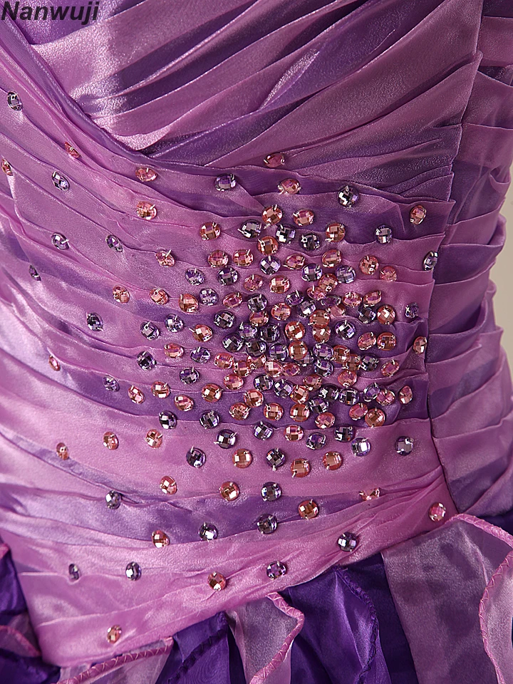 Пышные фиолетовые платья Quinceanera 2018 милое платье с бисером милые бальные 16 синего