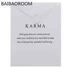 Карма двойная цепь ожерелье золотого цвета Подвески модные ключицы цепи ожерелье для женщин ювелирные изделия