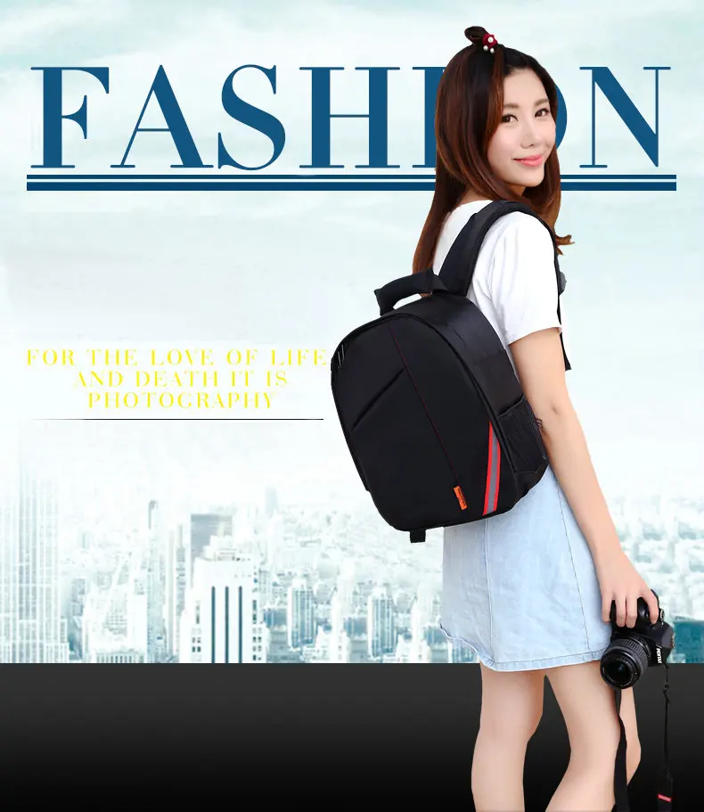 Новая красная модная сумка для камеры рюкзак DSLR SLR Nikon Canon Sony Fuji Pentax Samsung дорожная RU