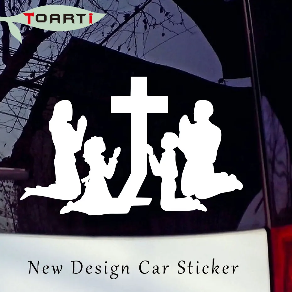 Виниловые наклейки для автомобиля с надписью Family mouly at the Cross Western Religion Jesus Devil God Car