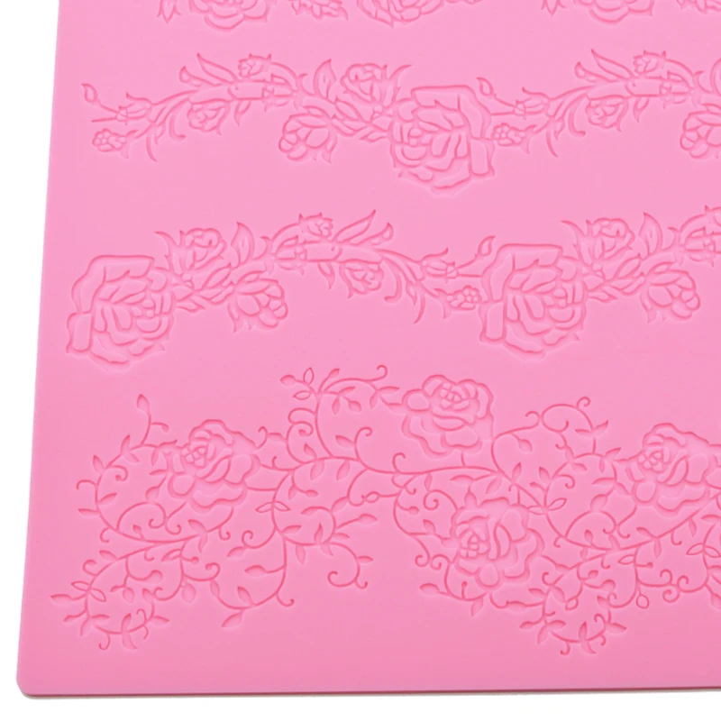 Новая силиконовая форма для украшения торта в виде роз кружевной коврик помадки