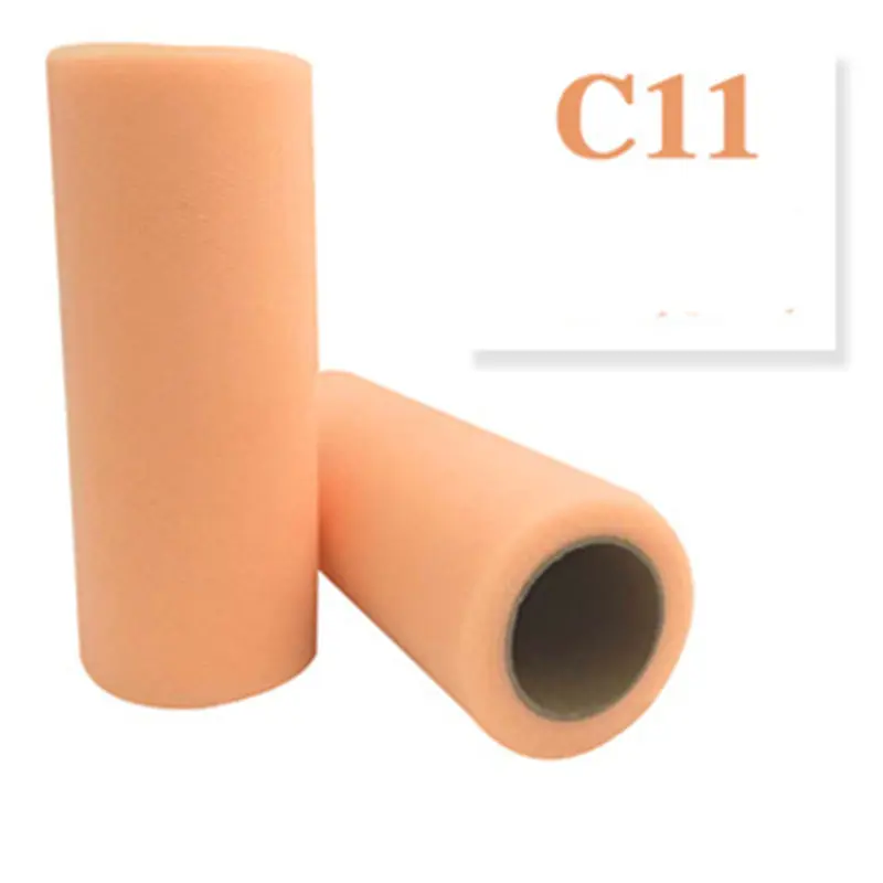 TC01-C11 Рулон тюля, 5 см, 15 см, 25 ярдов, украшение на день рождения, свадьбу, катушку, пачка, подарочная упаковка, сделай сам, Детская рубашка, товары для мероприятий - Цвет: TC01-C11