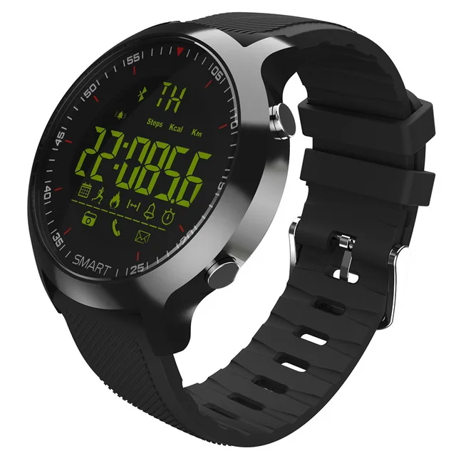 Смарт-часы SMARCENT EX18 5 АТМ водостойкие Bluetooth 4,0 звонки SMS напоминание Шагомер монитор сна Совместимость Android iOS - Цвет: Black