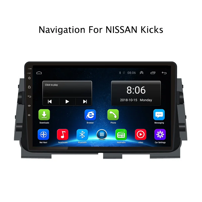 Автомагнитола NAVITOPIA 10 1 дюйма 4G LTE Wi Fi для Nissan kicks 2017 2018 Android 6 0 2 ГБ + 32 автомобильный