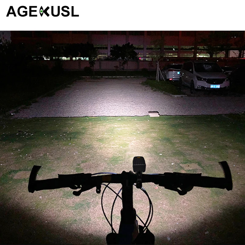 AGEKUSL Велоспортный 3 светодиодный велосипедный фонарь 5200 мАч батарея MTB T6/L2